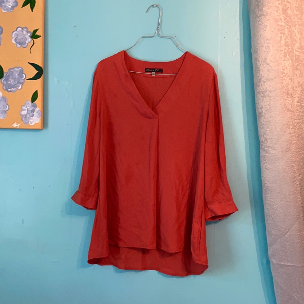 Rustic orange blouse.